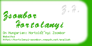 zsombor hortolanyi business card